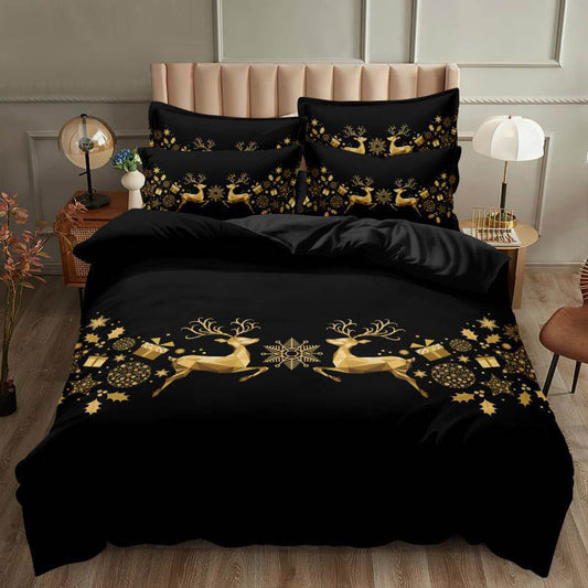 Χριστουγεννιατικα Σετ Σεντόνια Διπλά, 100% Βαμβάκι, κωδικό K-17