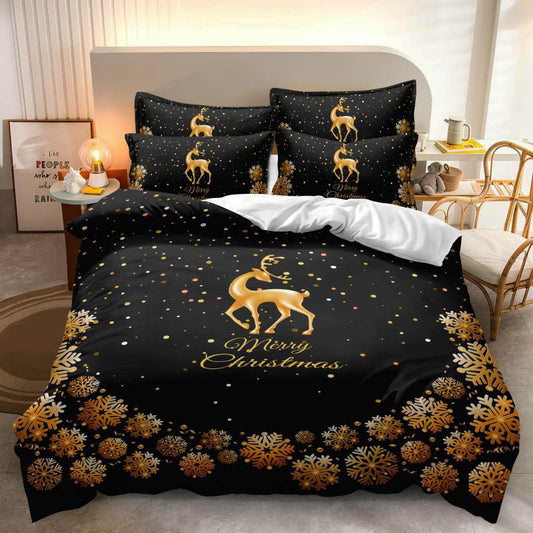 Χριστουγεννιατικα Σετ Σεντόνια Διπλά, 100% Βαμβάκι, κωδικό K-05