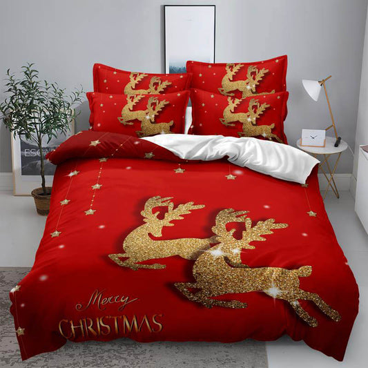 Χριστουγεννιατικα Σετ Σεντόνια Διπλά, 100% Βαμβάκι, κωδικό K-08