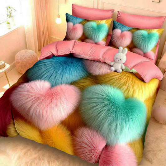 Σετ Σεντόνια Διπλά με λάστιχο, 100% Βαμβάκι, 6 τμχ, 5D-06