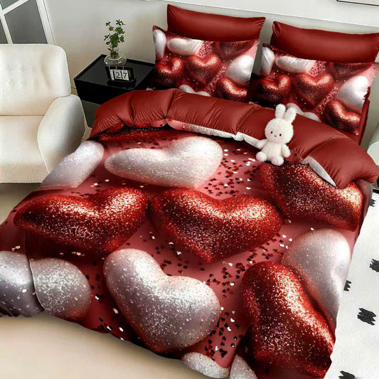 Σετ Σεντόνια Διπλά με λάστιχο, 100% Βαμβάκι, 6 τμχ, 5D-07