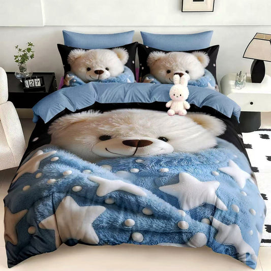 Σετ Σεντόνια Διπλά με λάστιχο, 100% Βαμβάκι, 6 τμχ, 5D-08