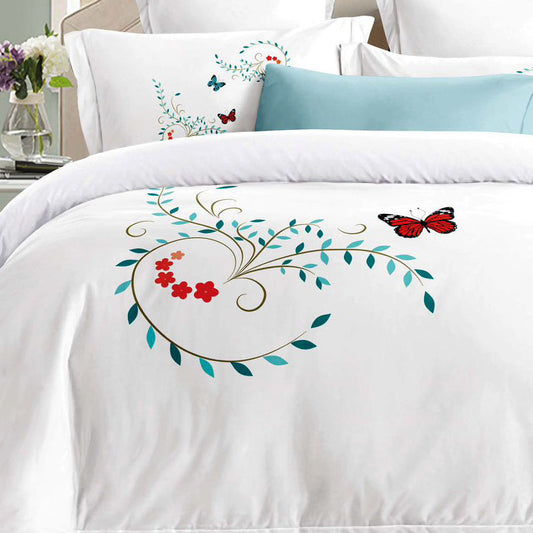 Σετ Σεντόνια Διπλά με λάστιχο 180 x 200, 100% Βαμβάκι, 4 τμχ, με κωδικό, BG80-06