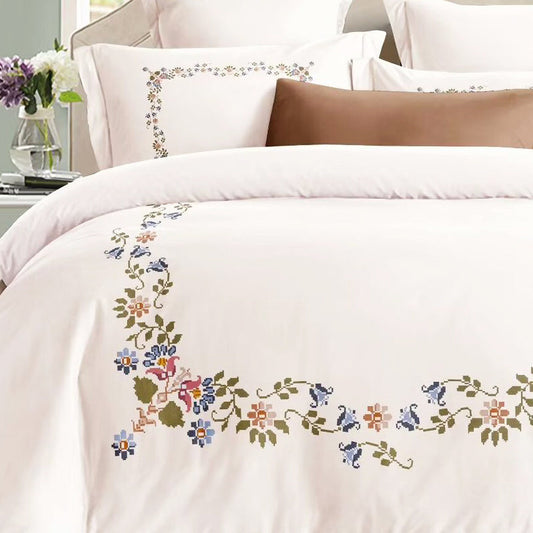 Σετ Σεντόνια Διπλά με λάστιχο 180 x 200, 100% Βαμβάκι, 4 τμχ, με κωδικό, BG80-08