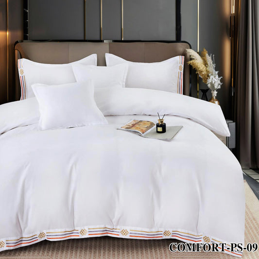 Κομψό Σετ Κλινοσκεπασμάτων από Βαμβακοσατέν με Κέντημα – RS-09