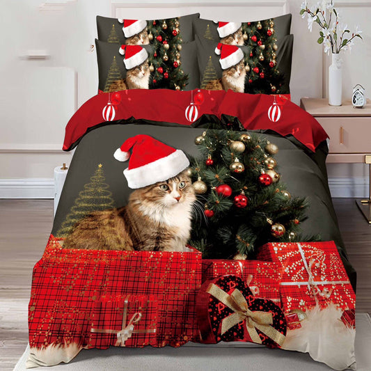 Χριστουγεννιατικα Σετ Σεντόνια μονό / διπλό, 100% Βαμβάκι, κωδικό Q2-01