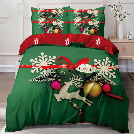 Χριστουγεννιατικα Σετ Σεντόνια μονό / διπλό, 100% Βαμβάκι, κωδικό Q2-21