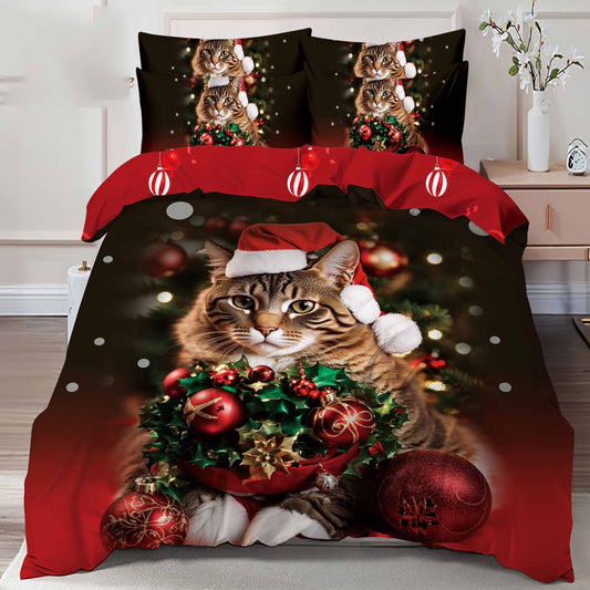 Χριστουγεννιατικα Σετ Σεντόνια μονό / διπλό, 100% Βαμβάκι, κωδικό Q2-05