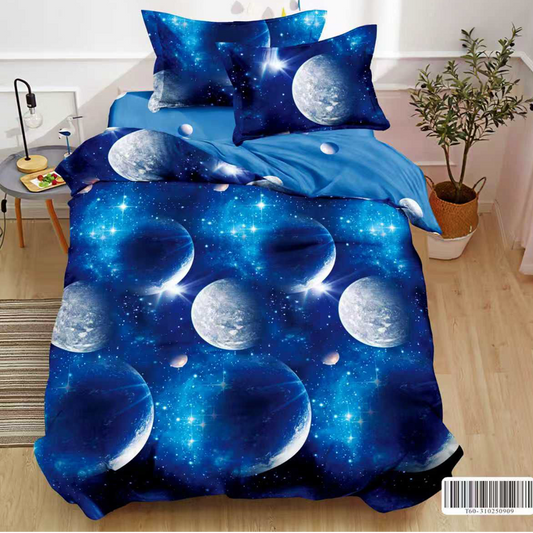 Μονά Σετ σεντόνια με λάστιχο, 100% Βαμβάκι, 4 τμχ. T60-137