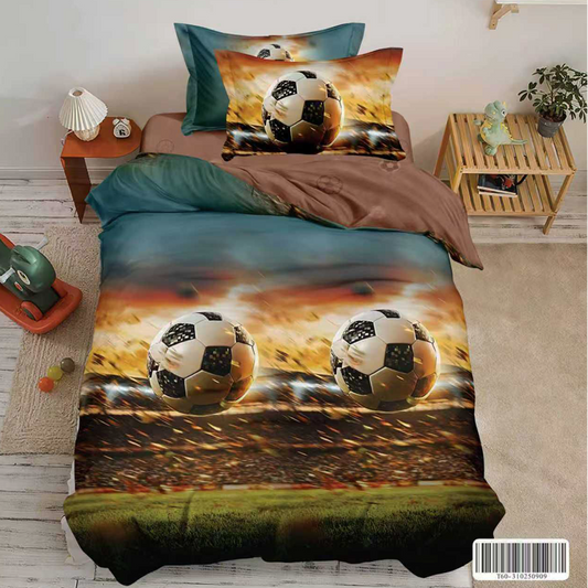 Μονά Σετ σεντόνια με λάστιχο, 100% Βαμβάκι, 4 τμχ. T60-154-A