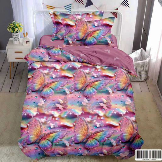 Μονά Σετ σεντόνια με λάστιχο, 100% Βαμβάκι, 4 τμχ. T60-155