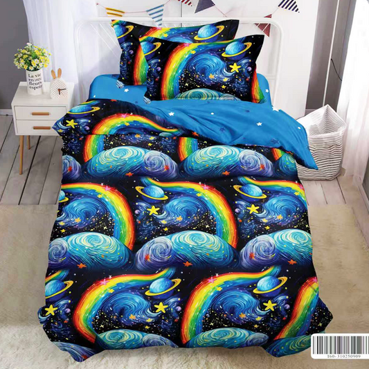 Μονά Σετ σεντόνια με λάστιχο, 100% Βαμβάκι, 4 τμχ. T60-166