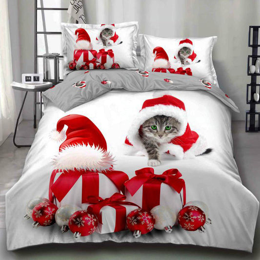 Χριστουγεννιατικα Σετ Σεντόνια Διπλά, 100% Βαμβάκι, κωδικό M4-20