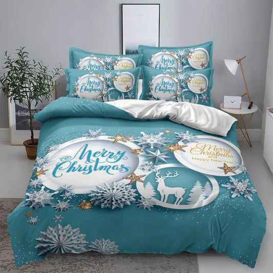 Χριστουγεννιατικα Σετ Σεντόνια Διπλά, 100% Βαμβάκι, κωδικό K-16