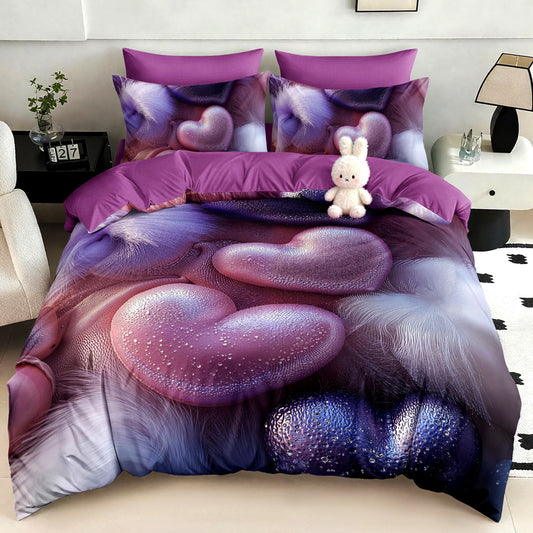 Σετ Σεντόνια Διπλά με λάστιχο, 100% Βαμβάκι, 6 τμχ, 5D-03