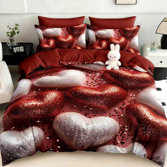 Σετ Σεντόνια Διπλά με λάστιχο, 100% Βαμβάκι, 6 τμχ, 5D-07