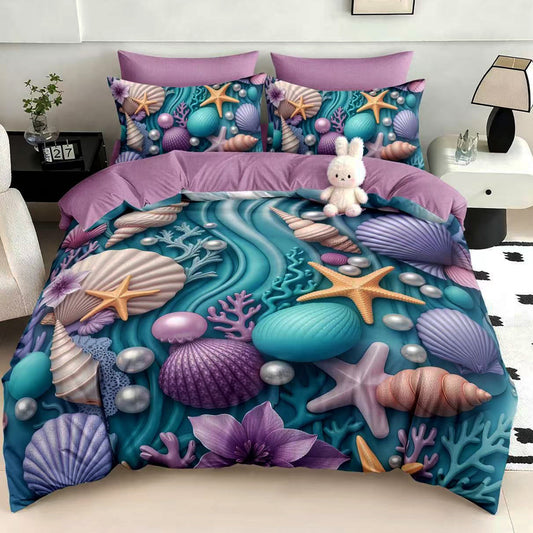 Σετ Σεντόνια Διπλά με λάστιχο, 100% Βαμβάκι, 6 τμχ, 5D-12