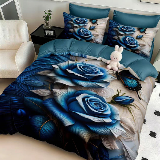 Σετ Σεντόνια Διπλά με λάστιχο, 100% Βαμβάκι, 6 τμχ, 5D-13