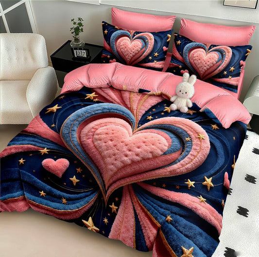 Σετ Σεντόνια Διπλά με λάστιχο, 100% Βαμβάκι, 6 τμχ, 5D-20