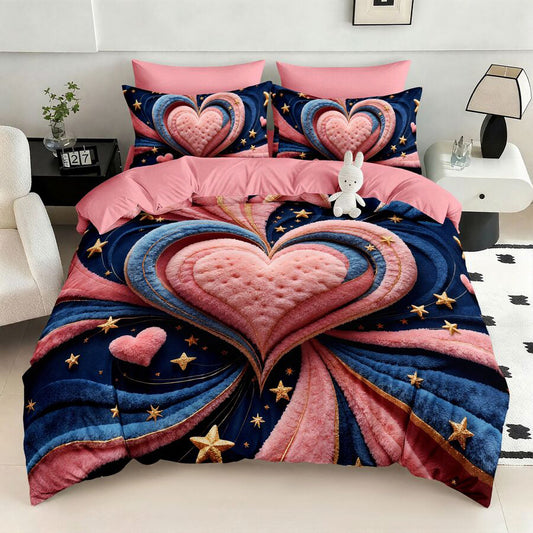 Σετ Σεντόνια Διπλά με λάστιχο, 100% Βαμβάκι, 6 τμχ, 5D-20