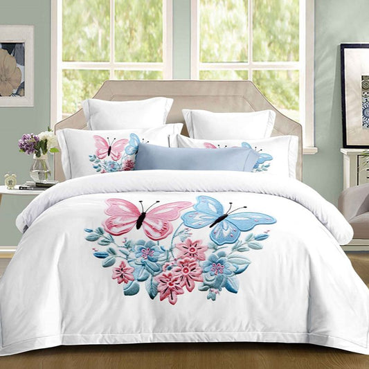 Σετ Σεντόνια Διπλά με λάστιχο 180 x 200, 100% Βαμβάκι, 4 τμχ, με κωδικό, BG80-34