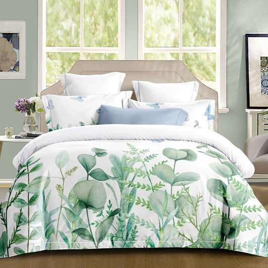 Σετ Σεντόνια Διπλά με λάστιχο 180 x 200, 100% Βαμβάκι, 4 τμχ, με κωδικό, BG80-35