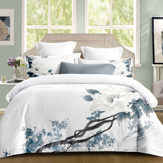 Σετ Σεντόνια Διπλά με λάστιχο 180 x 200, 100% Βαμβάκι, 4 τμχ, με κωδικό, BG80-37