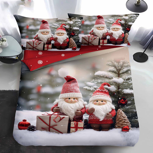 Μονό χριστουγεννιάτικο σετ από 100% βαμβάκι σε 4 τεμάχια με κωδικό QY-35