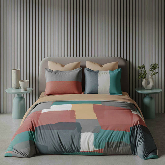 Σετ Σεντόνια Διπλά με λάστιχο, 100% Βαμβάκι, 6 τμχ, με κωδικό, SY6002