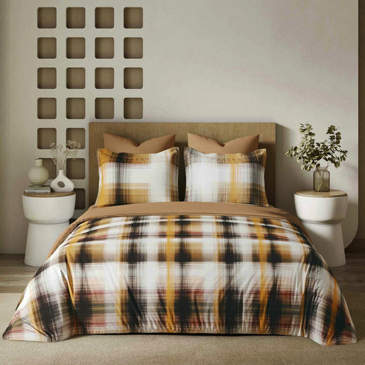 Σετ Σεντόνια Διπλά με λάστιχο, 100% Βαμβάκι, 6 τμχ, με κωδικό, SY6007