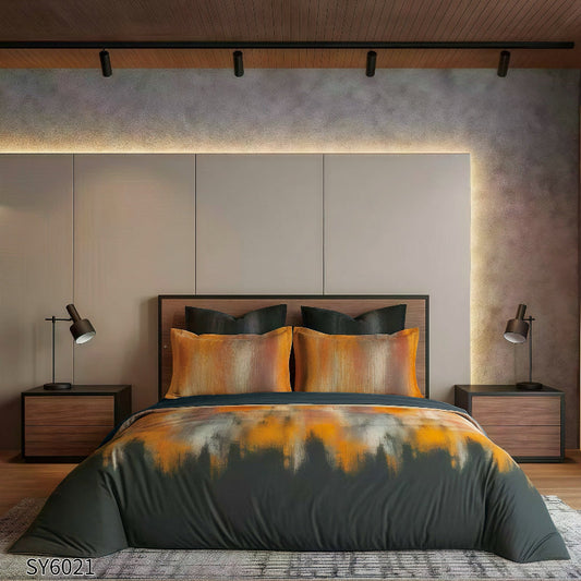 Σετ Σεντόνια Διπλά με λάστιχο, 100% Βαμβάκι, 6 τμχ, με κωδικό, SY6021