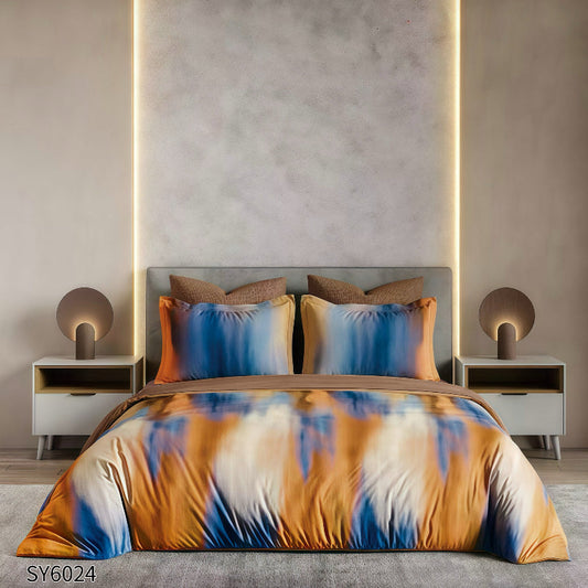 Σετ Σεντόνια Διπλά με λάστιχο, 100% Βαμβάκι, 6 τμχ, με κωδικό, SY6024