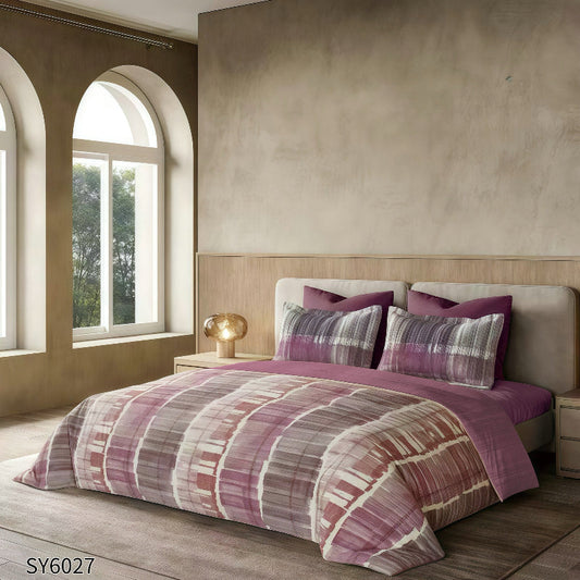 Σετ Σεντόνια Διπλά με λάστιχο, 100% Βαμβάκι, 6 τμχ, με κωδικό, SY6027