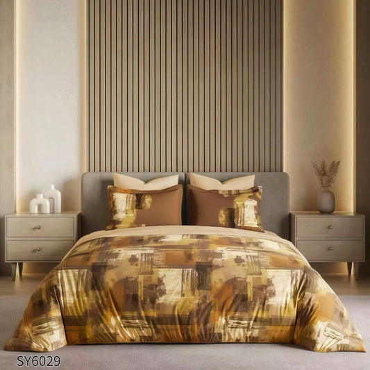 Σετ Σεντόνια Διπλά με λάστιχο, 100% Βαμβάκι, 6 τμχ, με κωδικό, SY6029