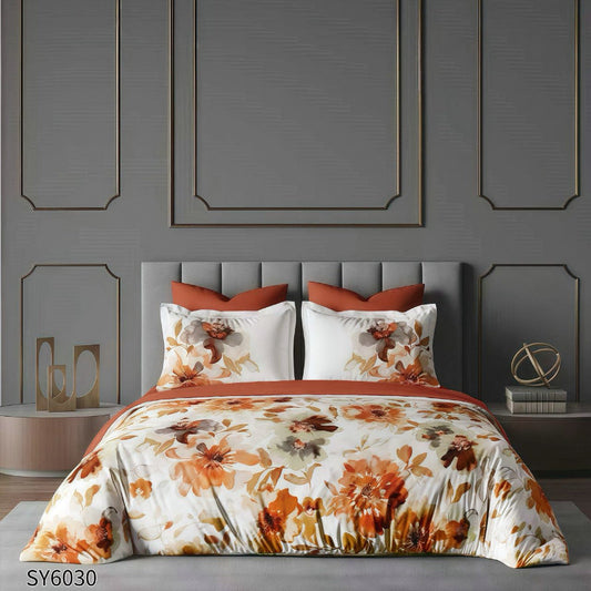 Σετ Σεντόνια Διπλά με λάστιχο, 100% Βαμβάκι, 6 τμχ, με κωδικό, SY6030