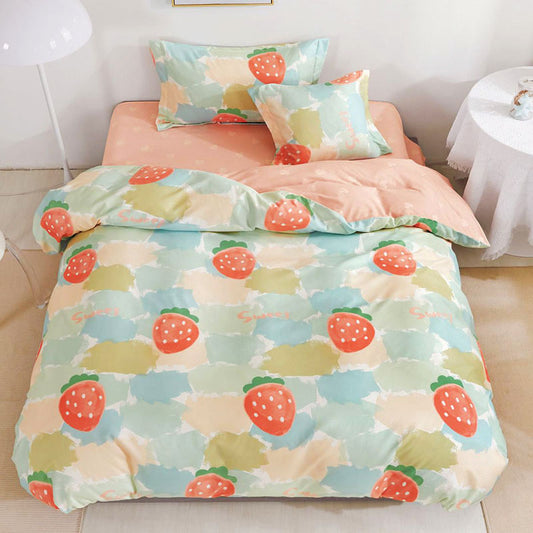 Μονά Σετ σεντόνια με λάστιχο, 100% Βαμβάκι, 4 τμχ. T60-105