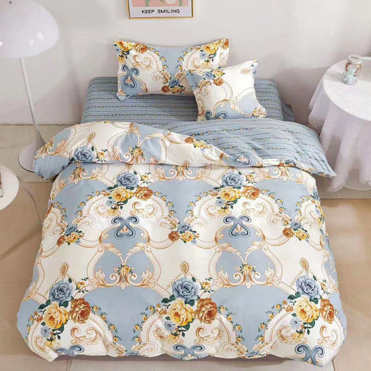 Μονά Σετ σεντόνια με λάστιχο, 100% Βαμβάκι, 4 τμχ. T60-107