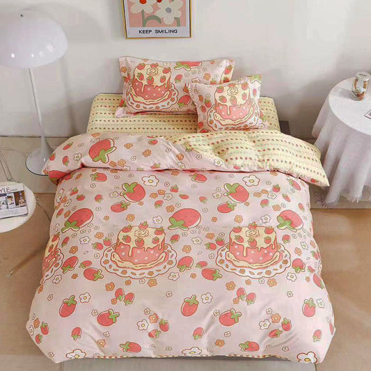 Μονά Σετ σεντόνια με λάστιχο, 100% Βαμβάκι, 4 τμχ. T60-108