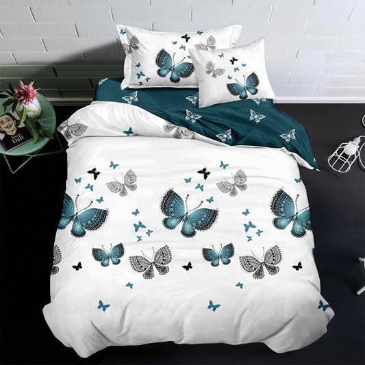 Μονά Σετ σεντόνια με λάστιχο, 100% Βαμβάκι, 4 τμχ. T60-12