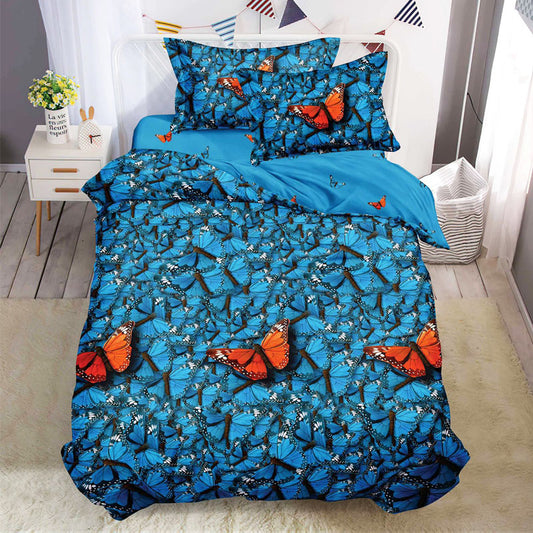 Μονά Σετ σεντόνια με λάστιχο, 100% Βαμβάκι, 4 τμχ. T60-131