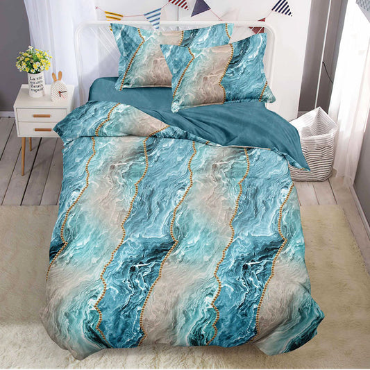 Μονά Σετ σεντόνια με λάστιχο, 100% Βαμβάκι, 4 τμχ. T60-132