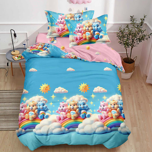 Μονά Σετ σεντόνια με λάστιχο, 100% Βαμβάκι, 4 τμχ. T60-138