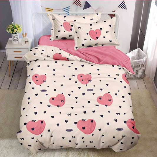 Μονά Σετ σεντόνια με λάστιχο, 100% Βαμβάκι, 4 τμχ. T60-144