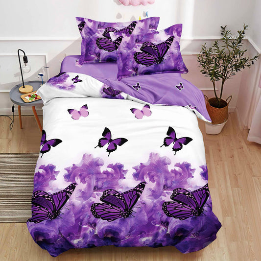 Μονά Σετ σεντόνια με λάστιχο, 100% Βαμβάκι, 4 τμχ. T60-145