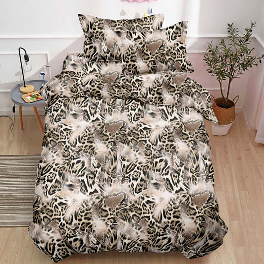 Μονά Σετ σεντόνια με λάστιχο, 100% Βαμβάκι, 4 τμχ. T60-147