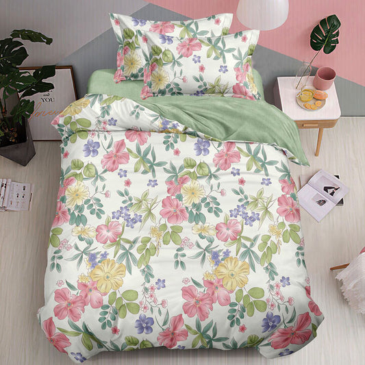 Μονά Σετ σεντόνια με λάστιχο, 100% Βαμβάκι, 4 τμχ. T60-151