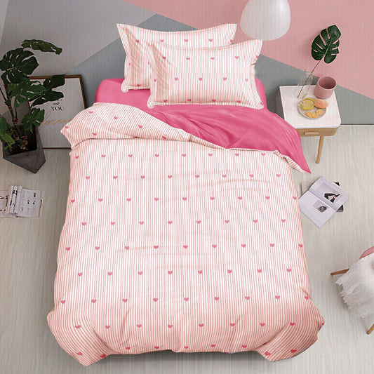 Μονά Σετ σεντόνια με λάστιχο, 100% Βαμβάκι, 4 τμχ. T60-153