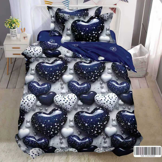 Μονά Σετ σεντόνια με λάστιχο, 100% Βαμβάκι, 4 τμχ. T60-157