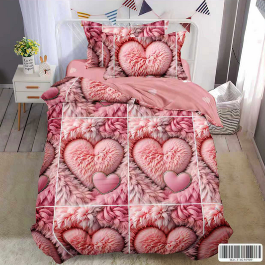 Μονά Σετ σεντόνια με λάστιχο, 100% Βαμβάκι, 4 τμχ. T60-161