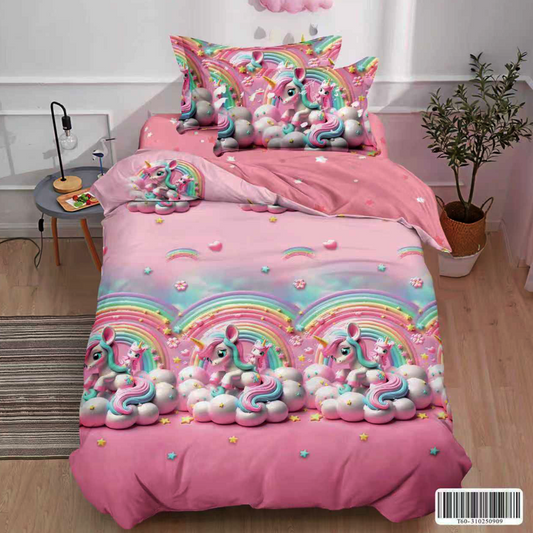 Μονά Σετ σεντόνια με λάστιχο, 100% Βαμβάκι, 4 τμχ. T60-165